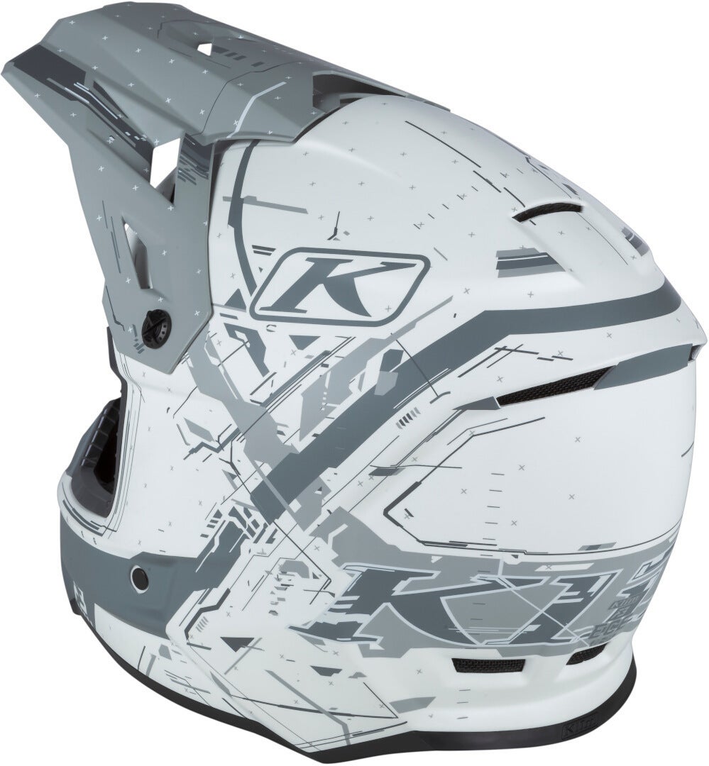 Klim F3 Recoil Motorcross helm wit/grijs XXL (62/63) Figuur 2