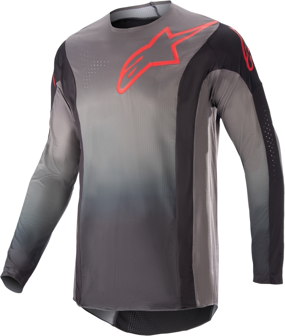 Alpinestars Techstar Sein Motocross trøje sort/grå/rød L Figur 1