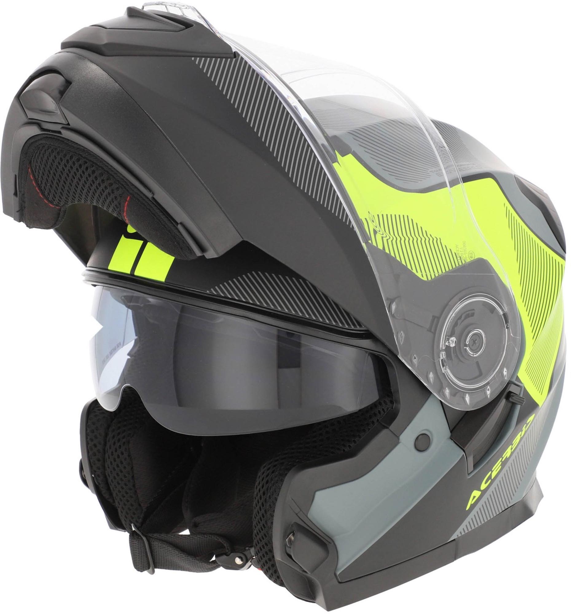 Acerbis Serel Logo Hjelm sort mat/grå/neon-gul XL (61) Figur 2