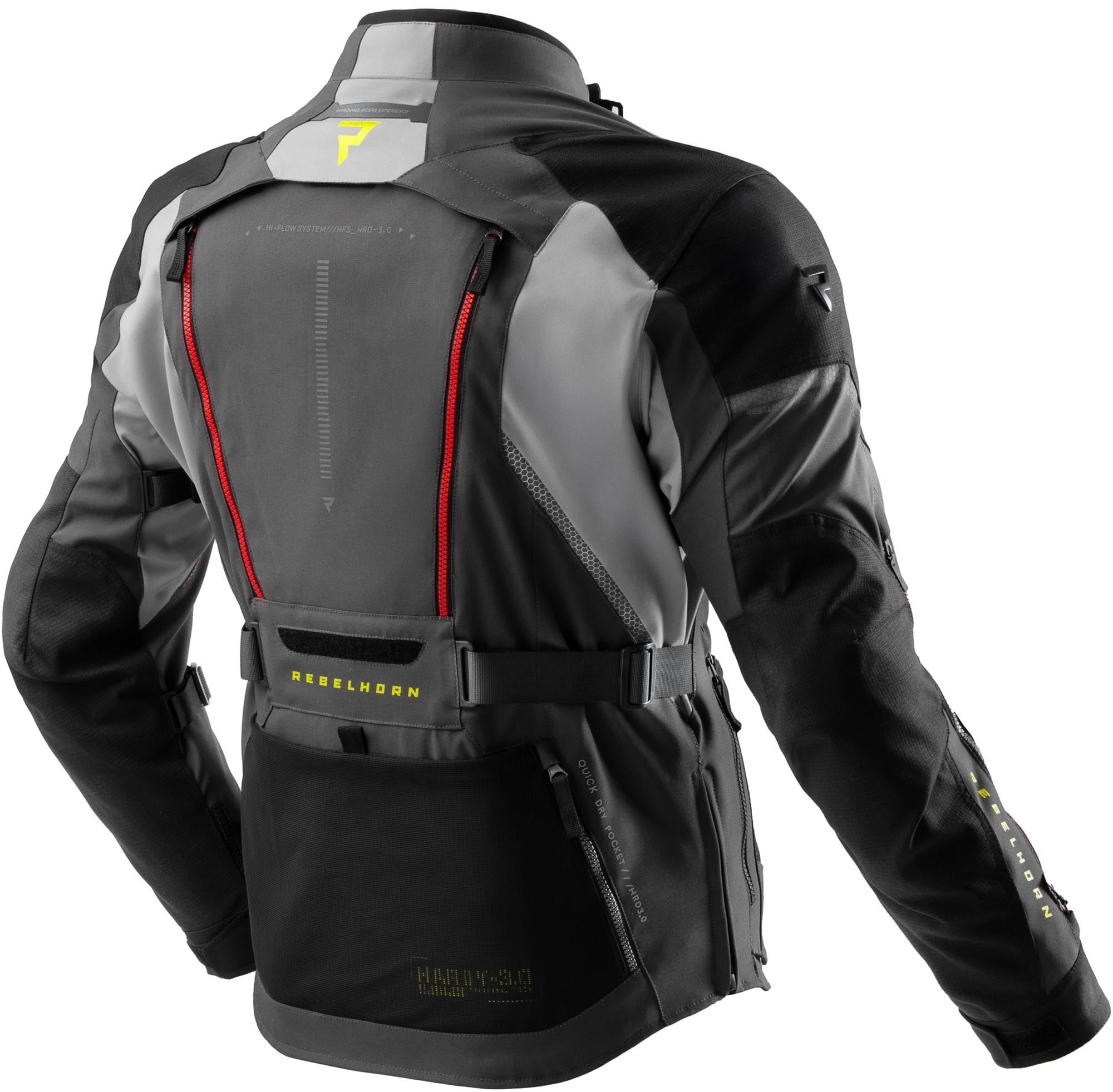 Side view of Rebelhorn Hardy 3.0 waterproof Motorcycle Textile Jacket