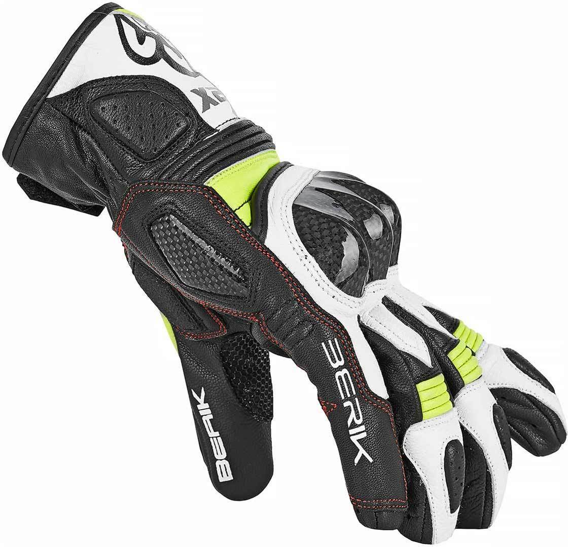 Berik NexG Motorradhandschuhe schwarz/weiß/gelb 3XL Abbildung 2