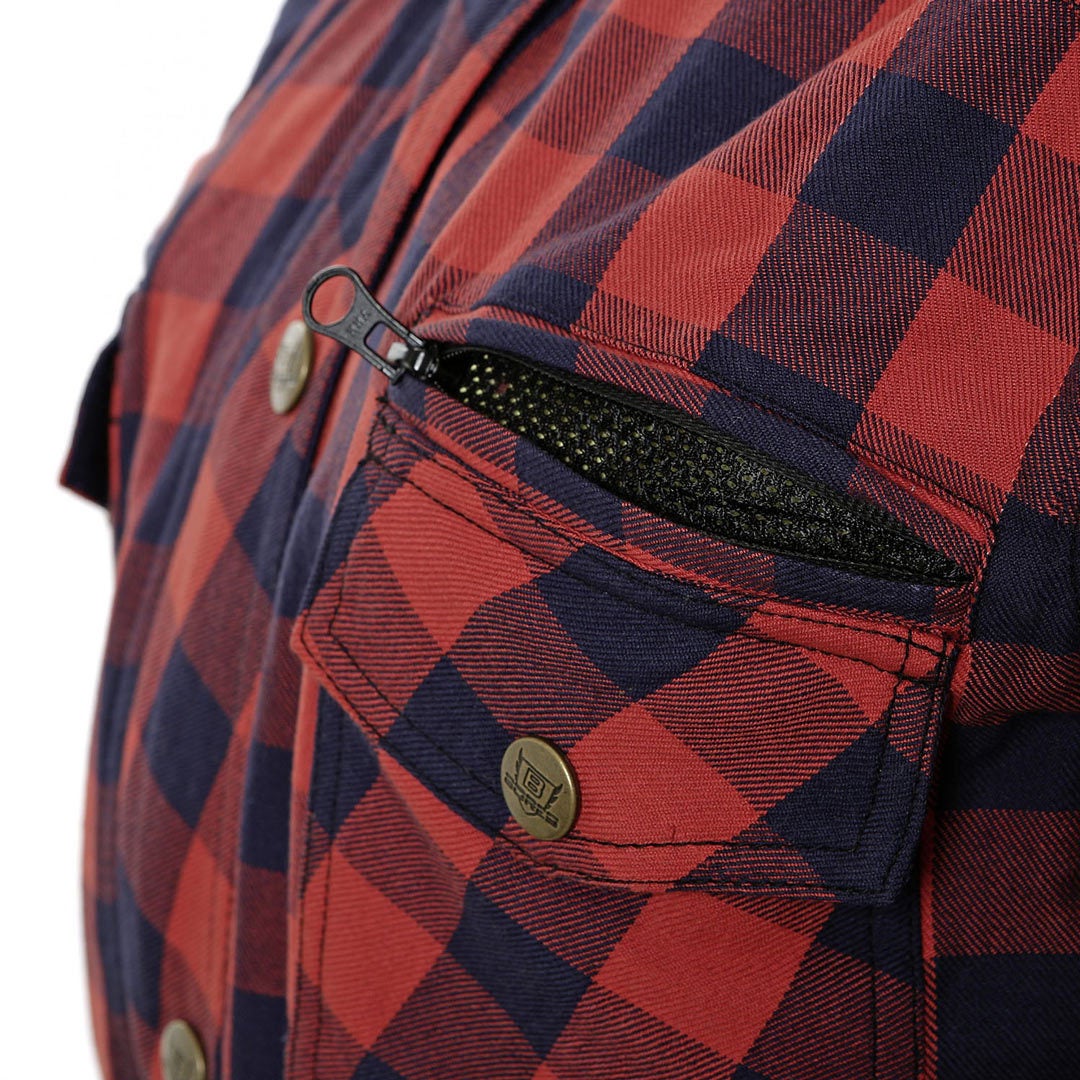 Bores Lumberjack Premium Camicia moto da donna rosso/blu M Figura 2