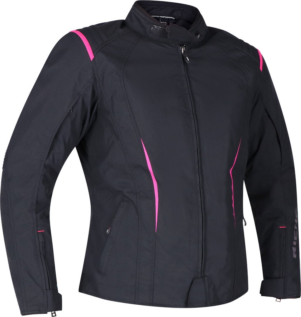 Richa Chloe 2 imperméable à l’eau dames moto textile veste noir/rose XXL Figure 1