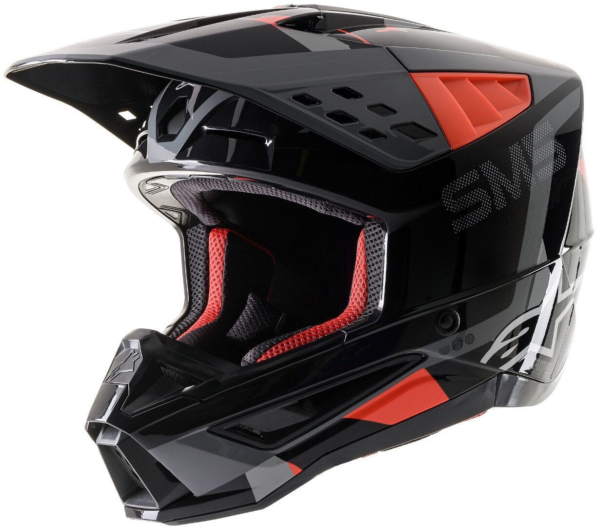 Alpinestars S-M5 Rover Motocross Helmet black/grey/red M (57/58) Figure 1