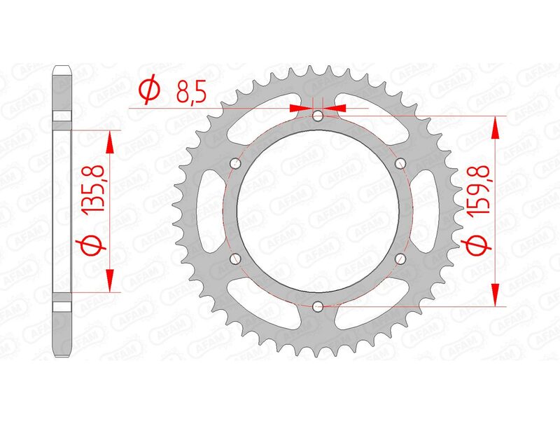 AFAM Standard stålkrona 35304 - 520 Figur 1