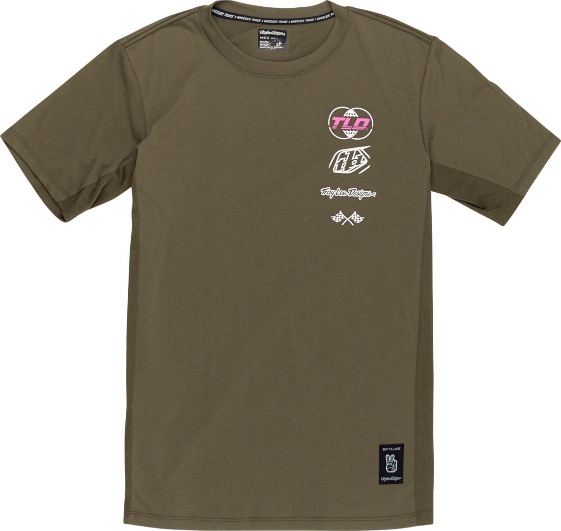 Troy Lee Designs Skyline Ride Worldwide Kids Camiseta YL Figura 1