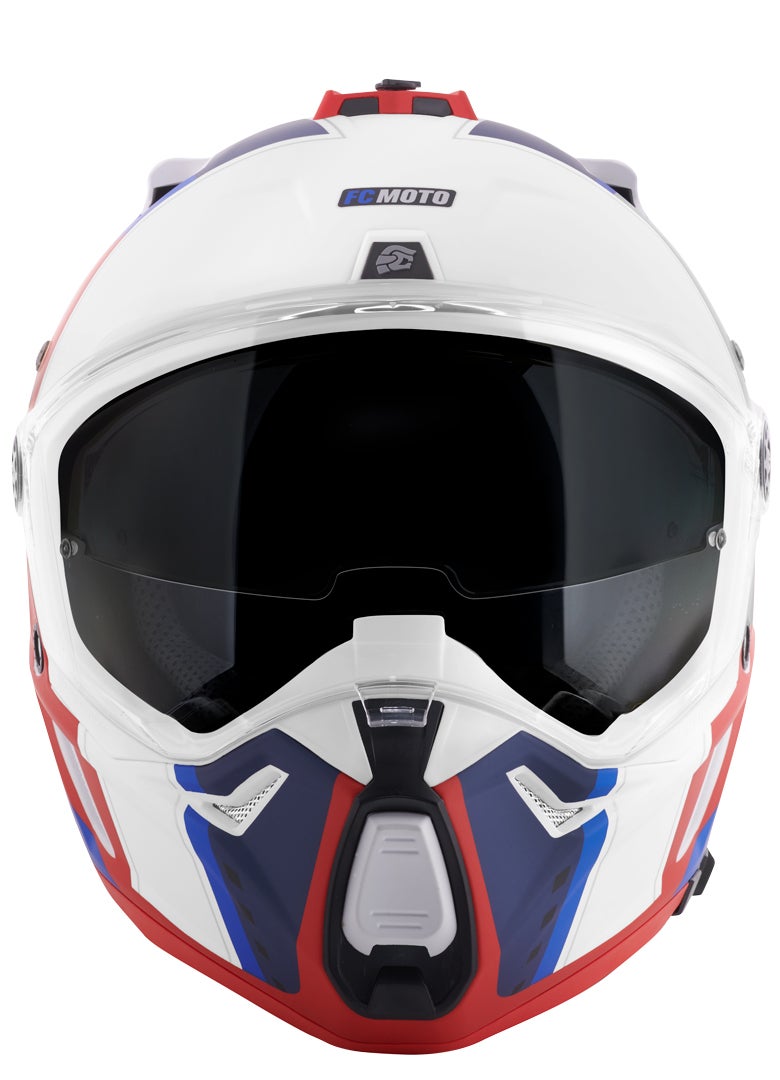 FC-Moto Merkur Pro Air Enduro Helmet blue/red/white XL Figure 8