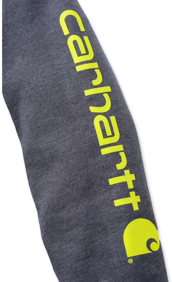 Carhartt Midweight Sleeve Logo Hættetrøje grå L Figur 3