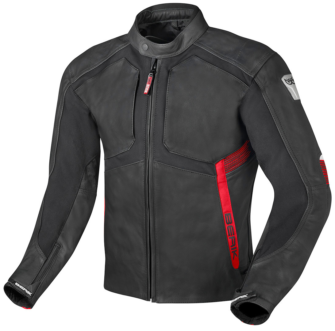 Berik Flexius Motorcycle Leather Jacket black/red 60 Figure 1