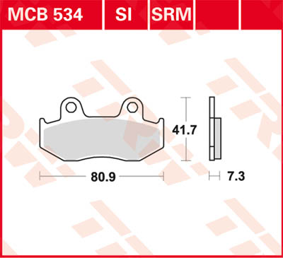 TRW Lucas Bremsbelag MCB534 Figur 1