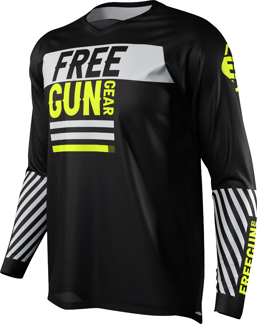 Freegun Devo Danger Maillot de Motocross Negro/Blanco/Amarillo XL Figura 1