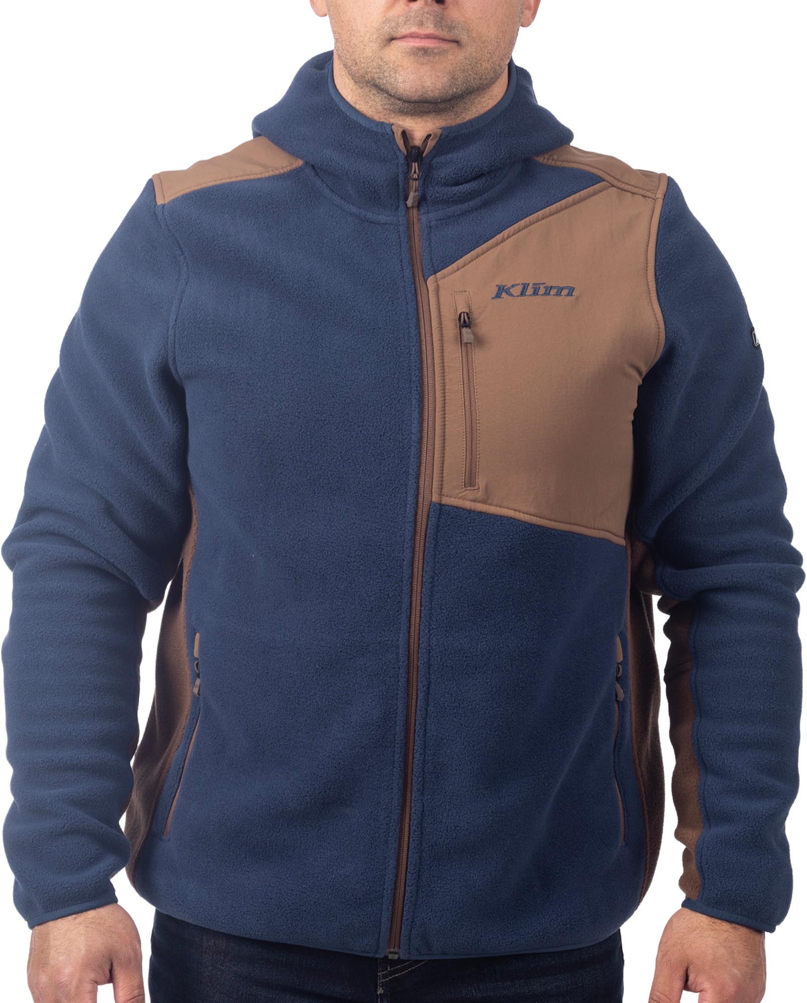 Klim Teton Crest Fleecová bunda modro/hnědá 3XL Obrázek 2