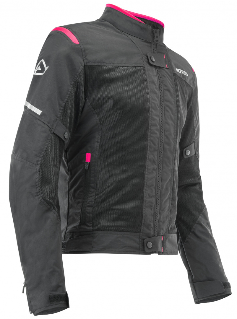 Acerbis Ramsey Vented Damen Motorrad Textiljacke schwarz/pink L Abbildung 1