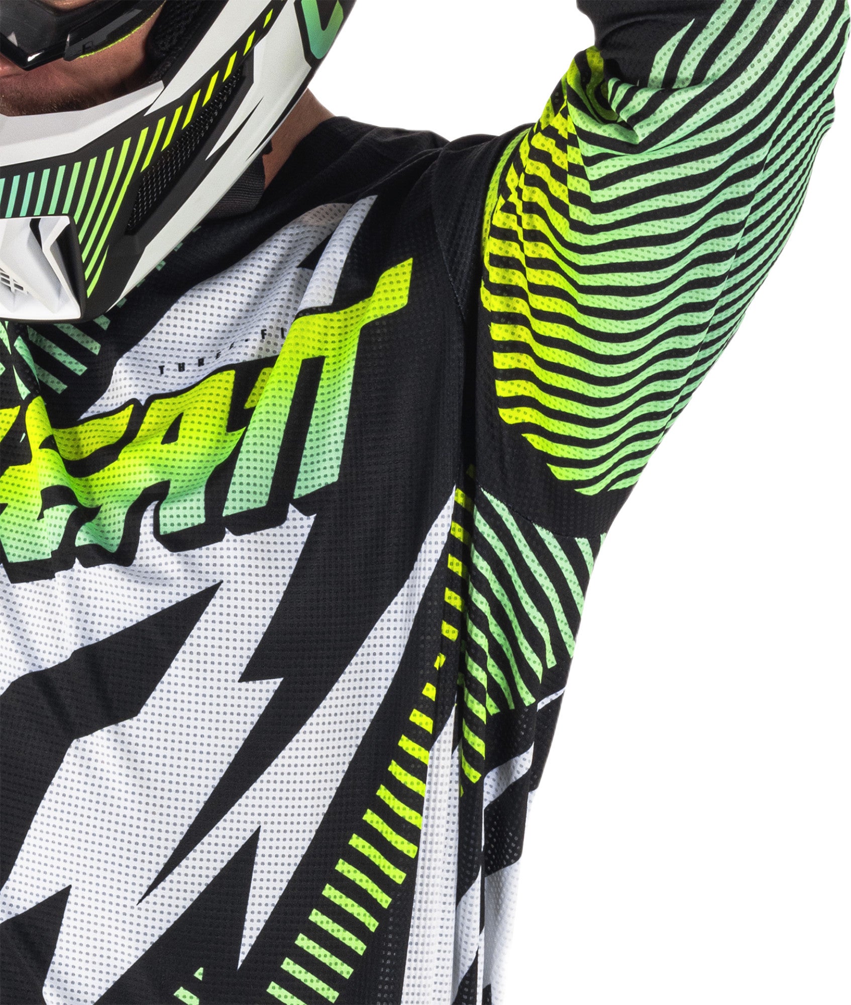Leatt Moto Ride Kit 3.5 V26 Conjunto de camisa e calça de motocross preto/branco/verde 2XL Figura 2