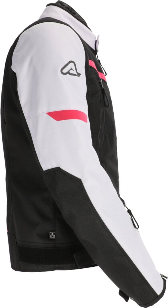 Acerbis X-Street Ladies Motorcycle Textile Jacket black/white/pink S Figure 12