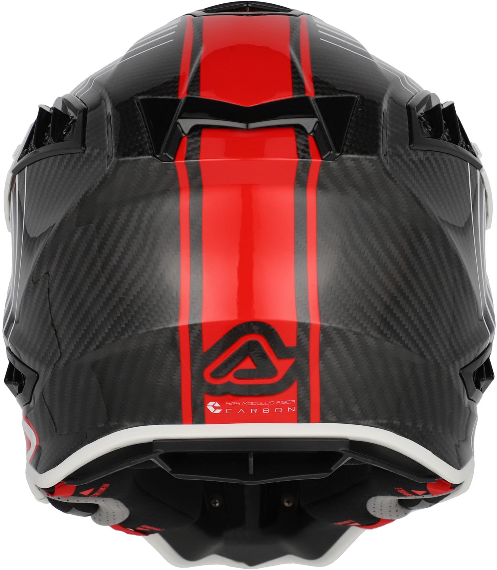Acerbis Airstrike-C Graphic Carbon Motocrosshjälm vit/röd Förlust (59/60) Figur 6