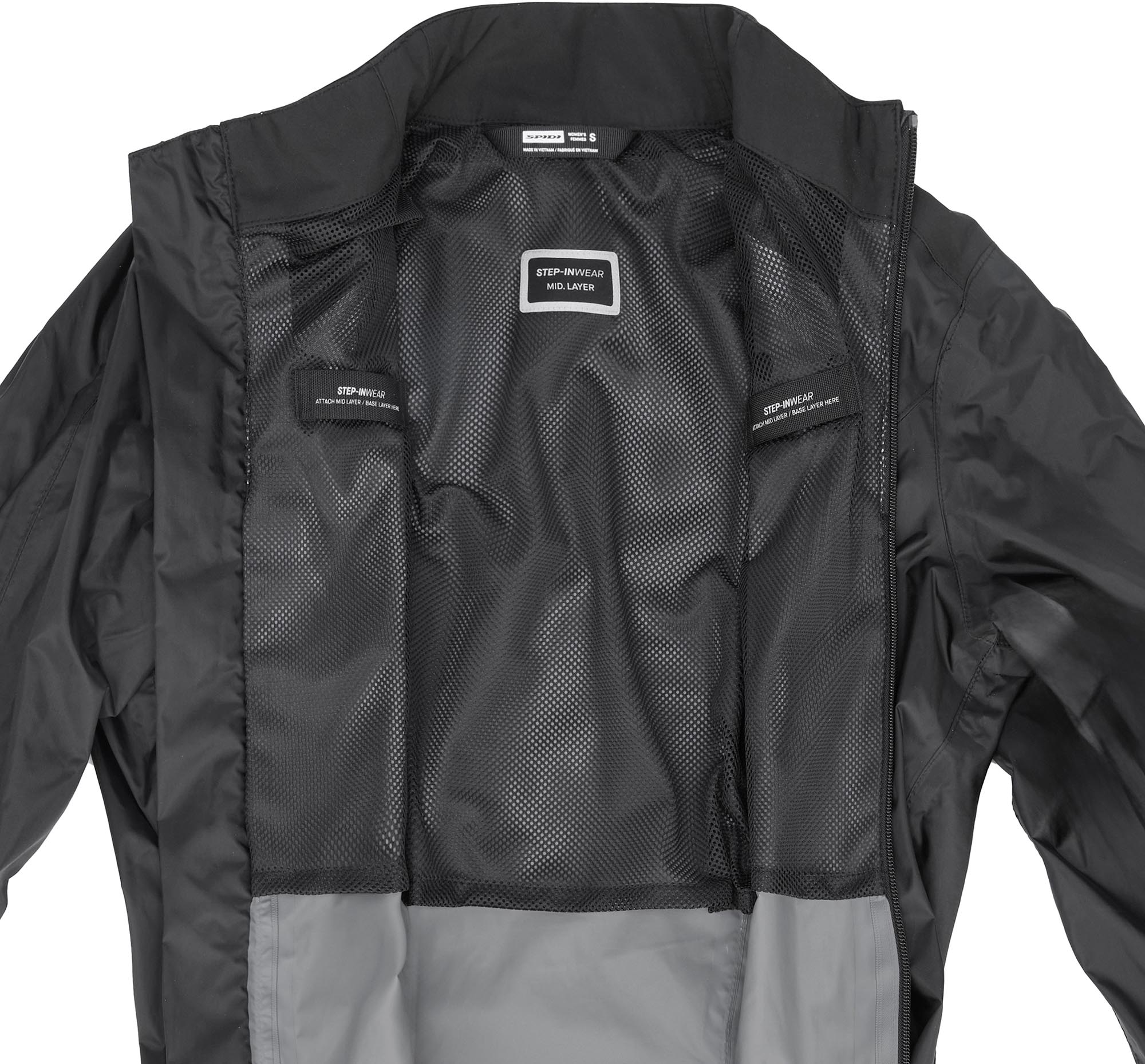 Side view of Spidi Rain Chest Insideout waterproof Ladies Motorcycle Textile Jacket