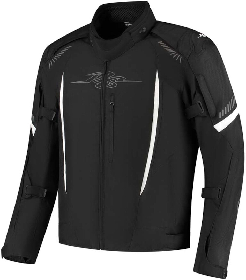Rusty Stitches Pete Chaqueta textil de moto impermeable Negro/Blanco 3XL Figura 1