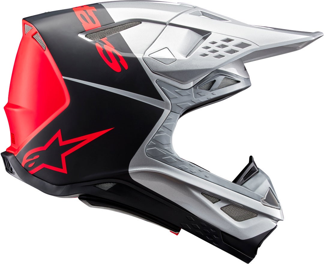 Alpinestars Supertech S-M10 Flood 2024 Casco da motocross nero/argento/rosso M (57/58) Figura 4