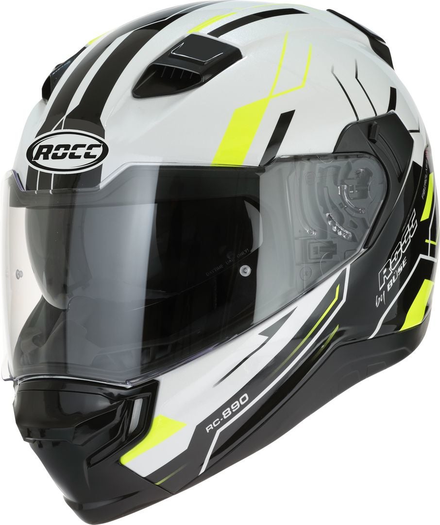 Rocc 891 Helm wit/zwart/geel XL (61/62) Figuur 1