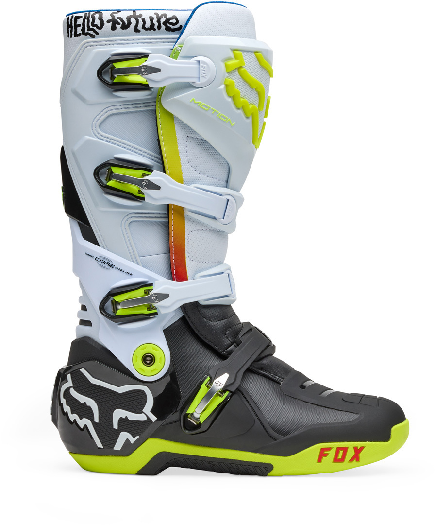 FOX Motion Hello Future Special Edition Motocross Boots red/black/white 10 Figure 9