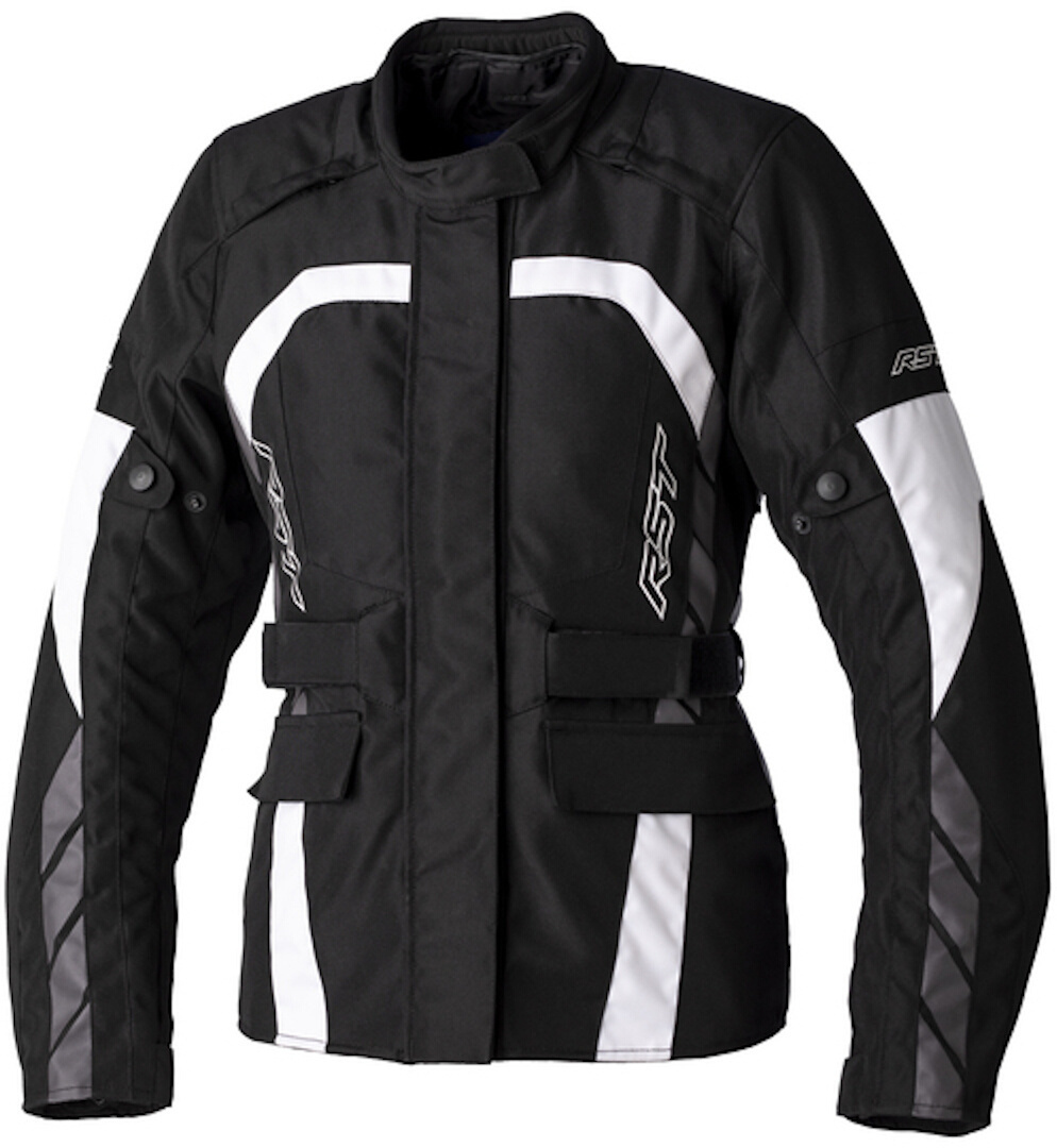 RST Alpha 5 waterdichte dames motorfiets textiel jas zwart/wit XL Figuur 1