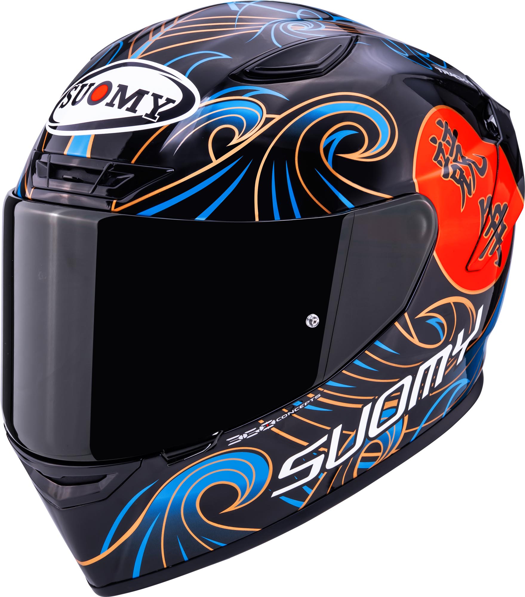 Suomy Track-1 Waves Helm zwart/blauw XXL (63) Figuur 1