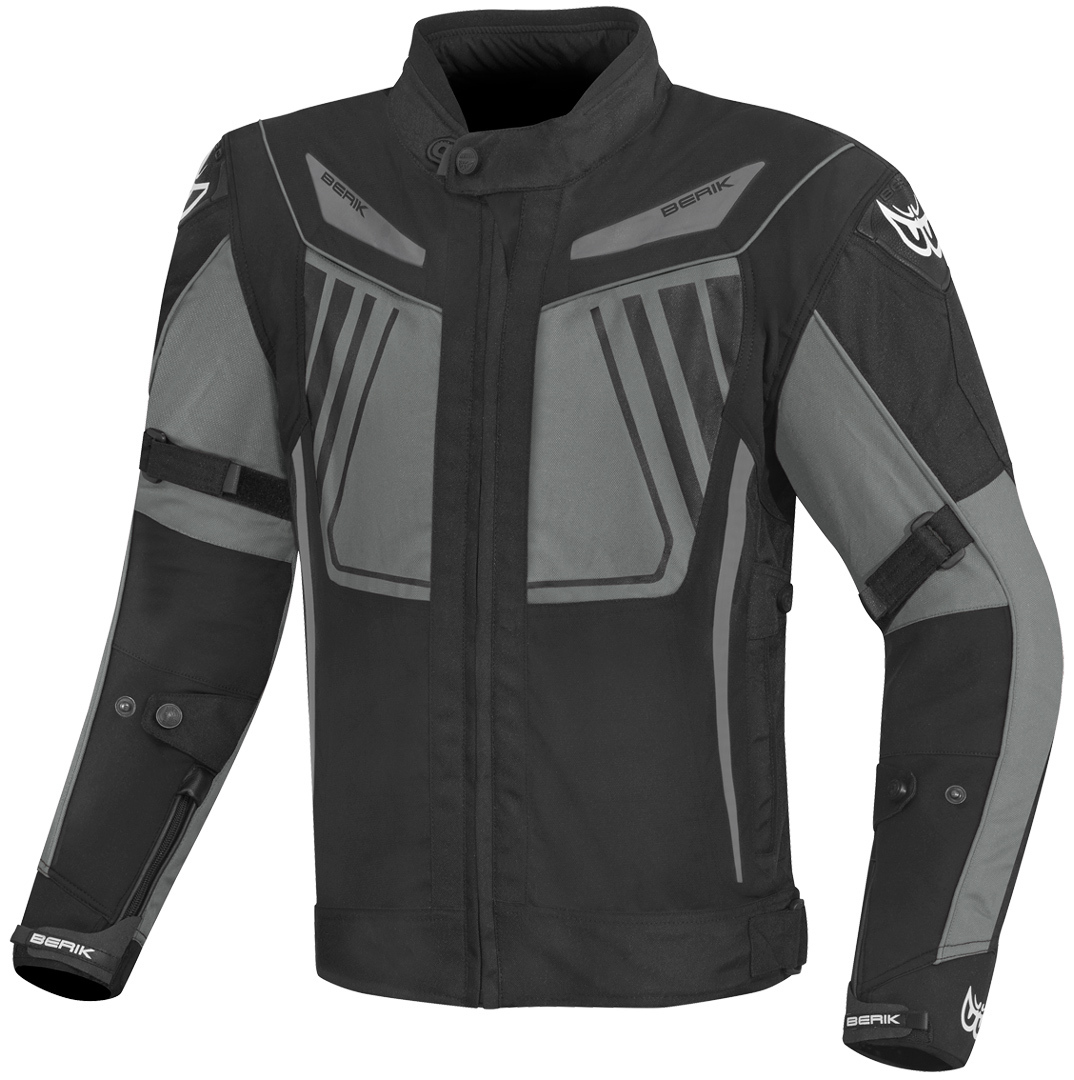 Berik Nardo Evo Waterproof Motorcycle Textile Jacket black/dark grey 52 Figure 1