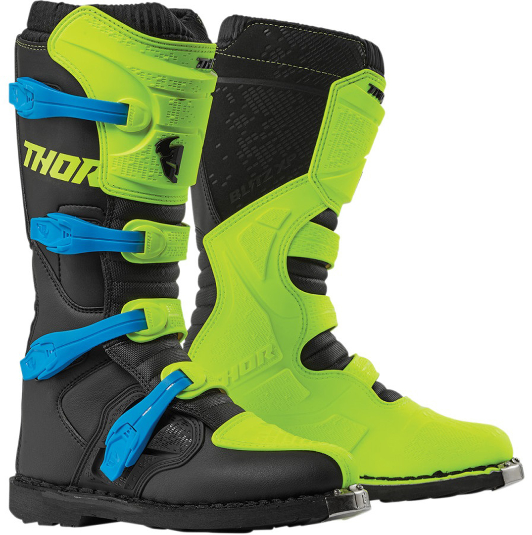 Thor Blitz XP Stivali Motocross nero/verde/blu 9 Figura 1