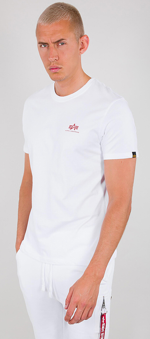 Alpha Industries Backprint T-Shirt weiß/rot L Abbildung 1