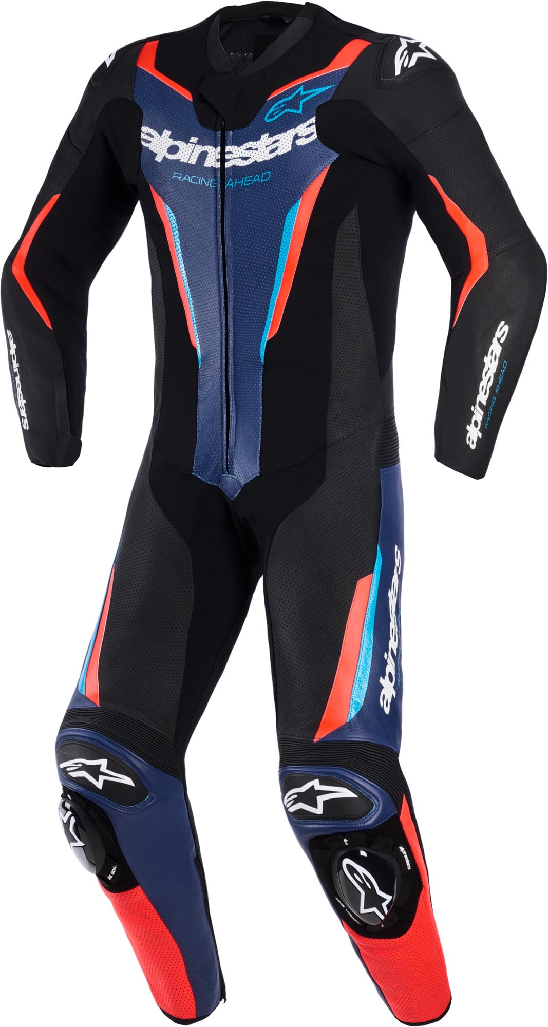 Alpinestars GP Force V2 1-Teiler Motorrad Lederkombi schwarz/blau/rot 60 Abbildung 1