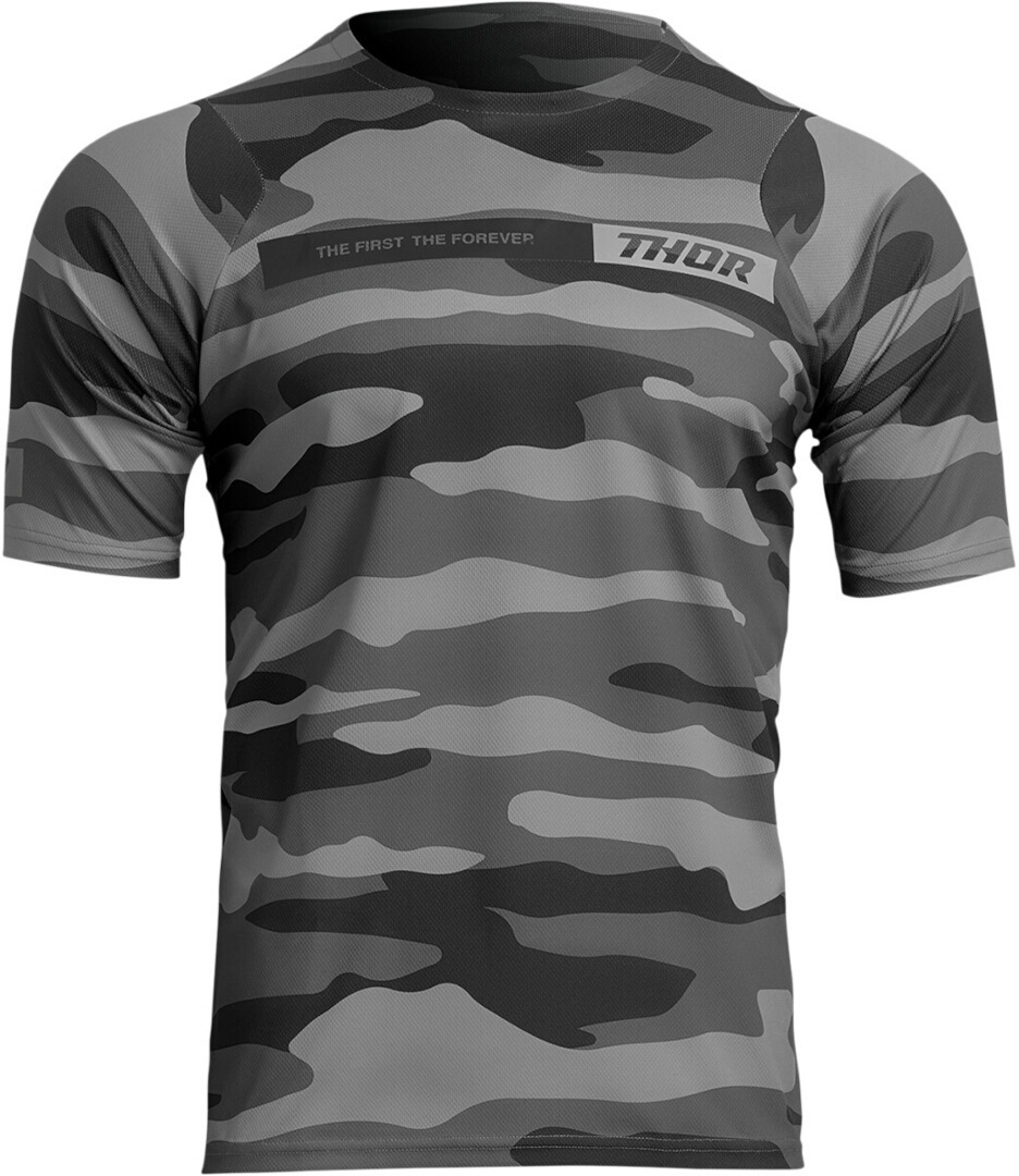 Thor Assist Camo Shortsleeve Bicycle Jersey grey XL Figure 1