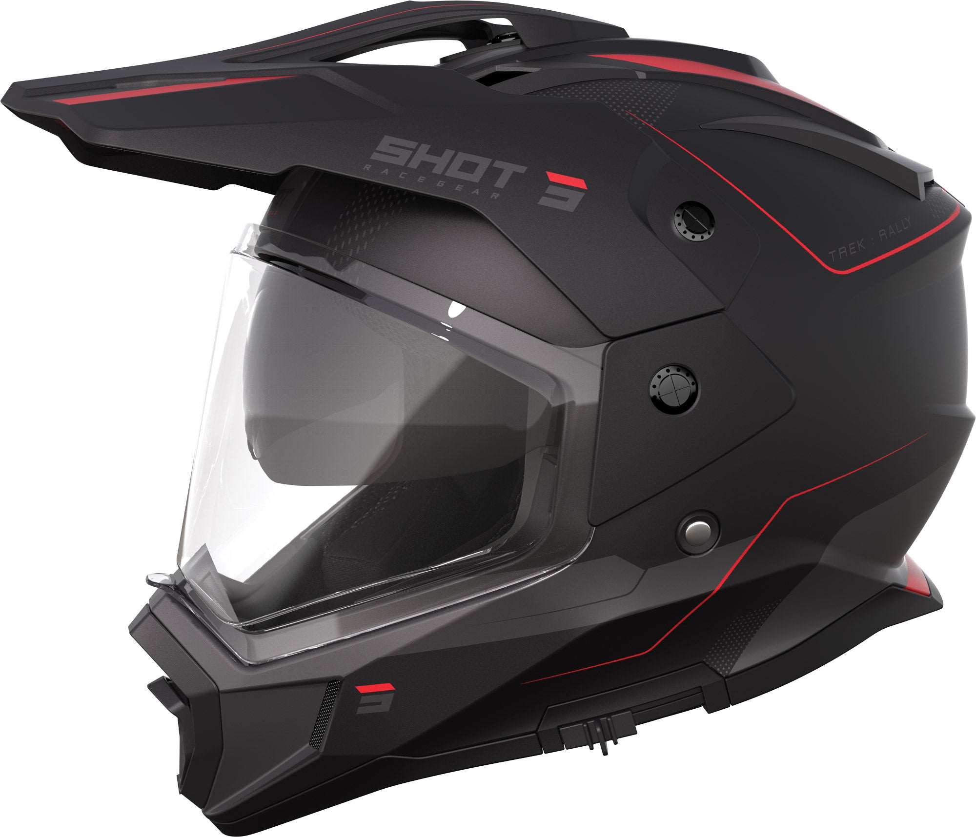 Shot Trek Max Vision Rally Casco de Enduro negro/rojo XL (61/62) Figura 1