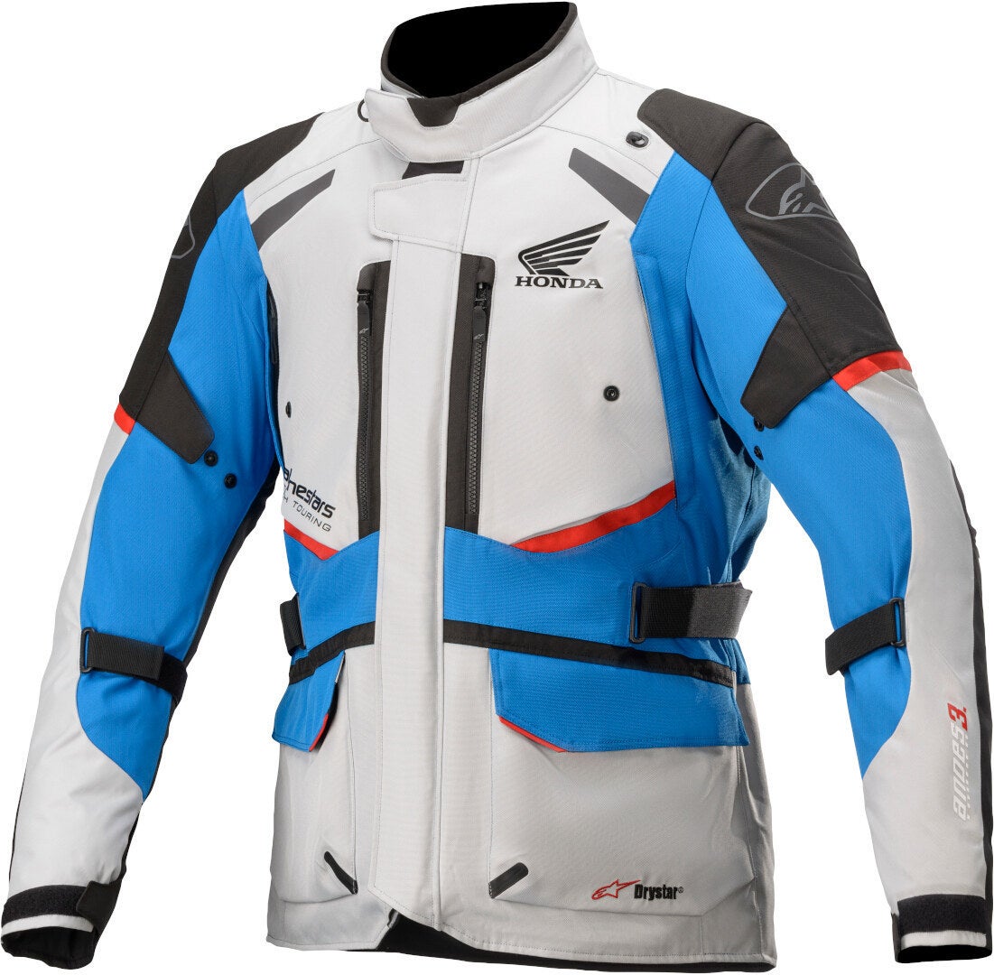 Alpinestars Honda Andes v3 Drystar Motorcycle Textile Jacket light grey/blue M Figure 1