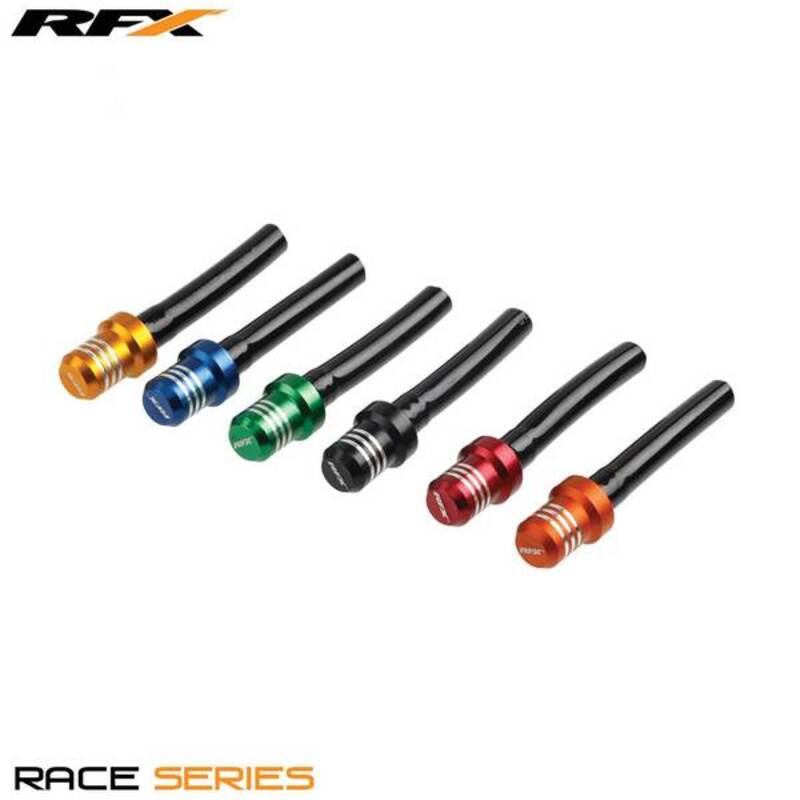 RFX Tubo de ventilación de carrera: manguera corta con tapa de 1 vía (amarilla)