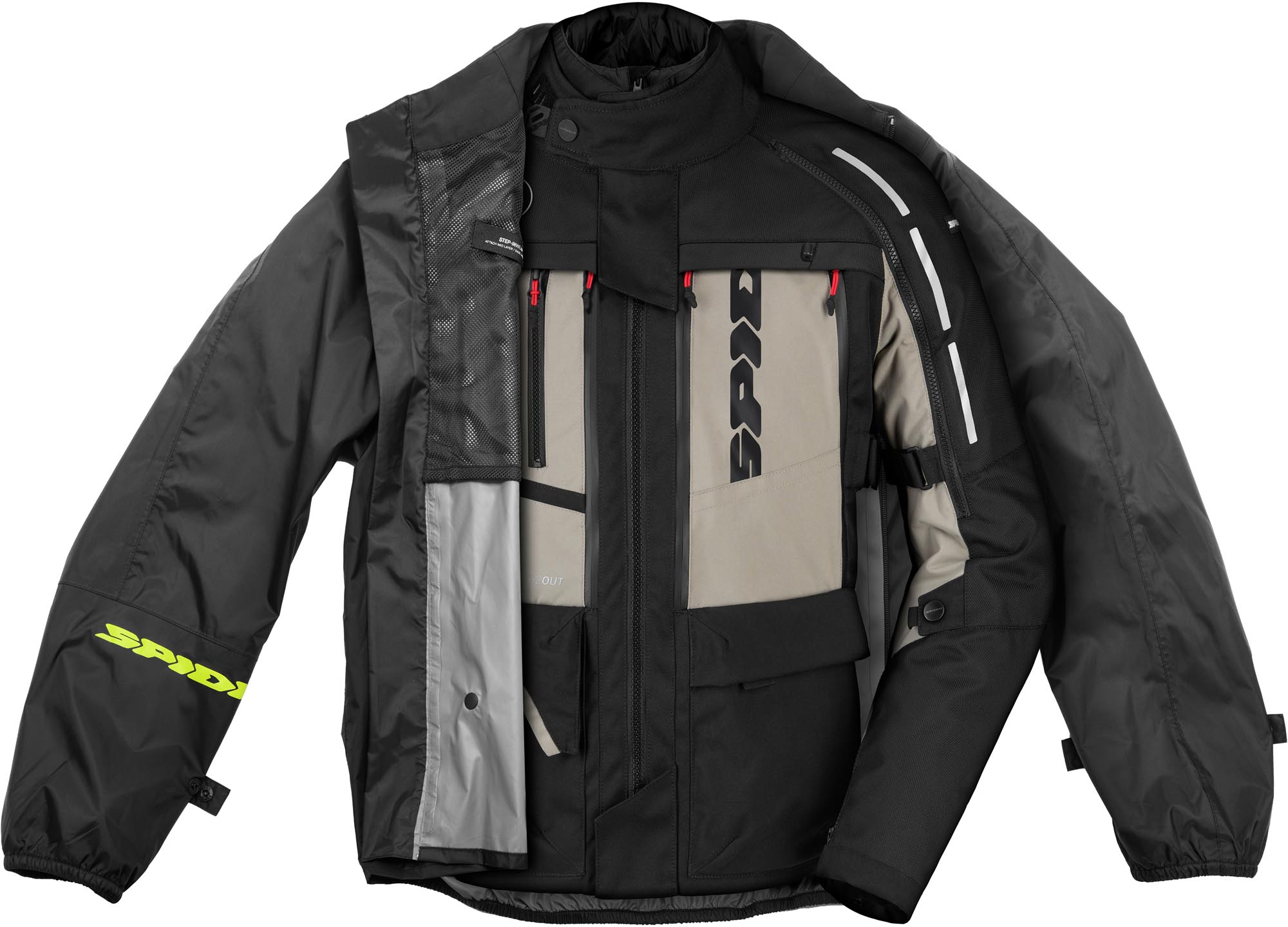Spidi Rain Chest Insideout waterproof Motorcycle Textile Jacket 5XL Figure 3