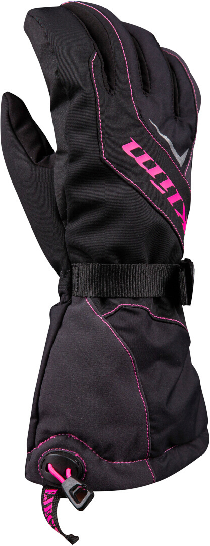 Klim Ember Gauntlet Mănuși pentru snowmobile pentru doamne Negru/roz XL Figura 1