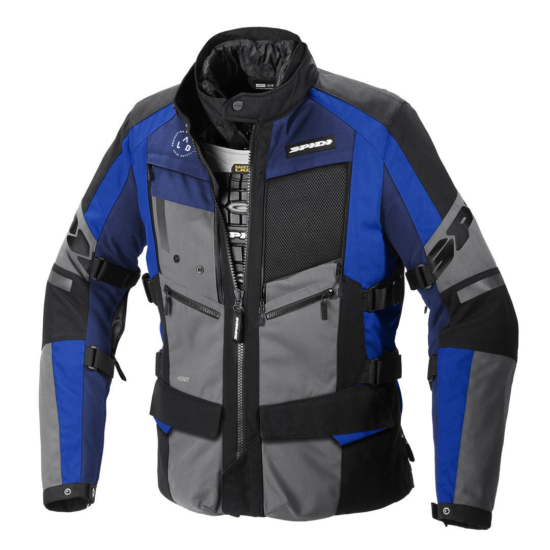 Spidi 4 Season Evo H2Out Motorcycle Textile Jacket black/blue XL Figure 2