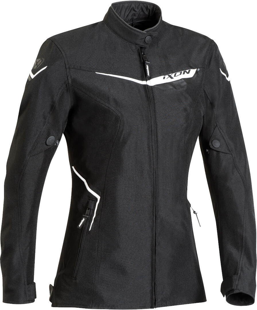 Ixon Slash Ladies Motorcykel Textil jacka svart/vitt XS Figur 1