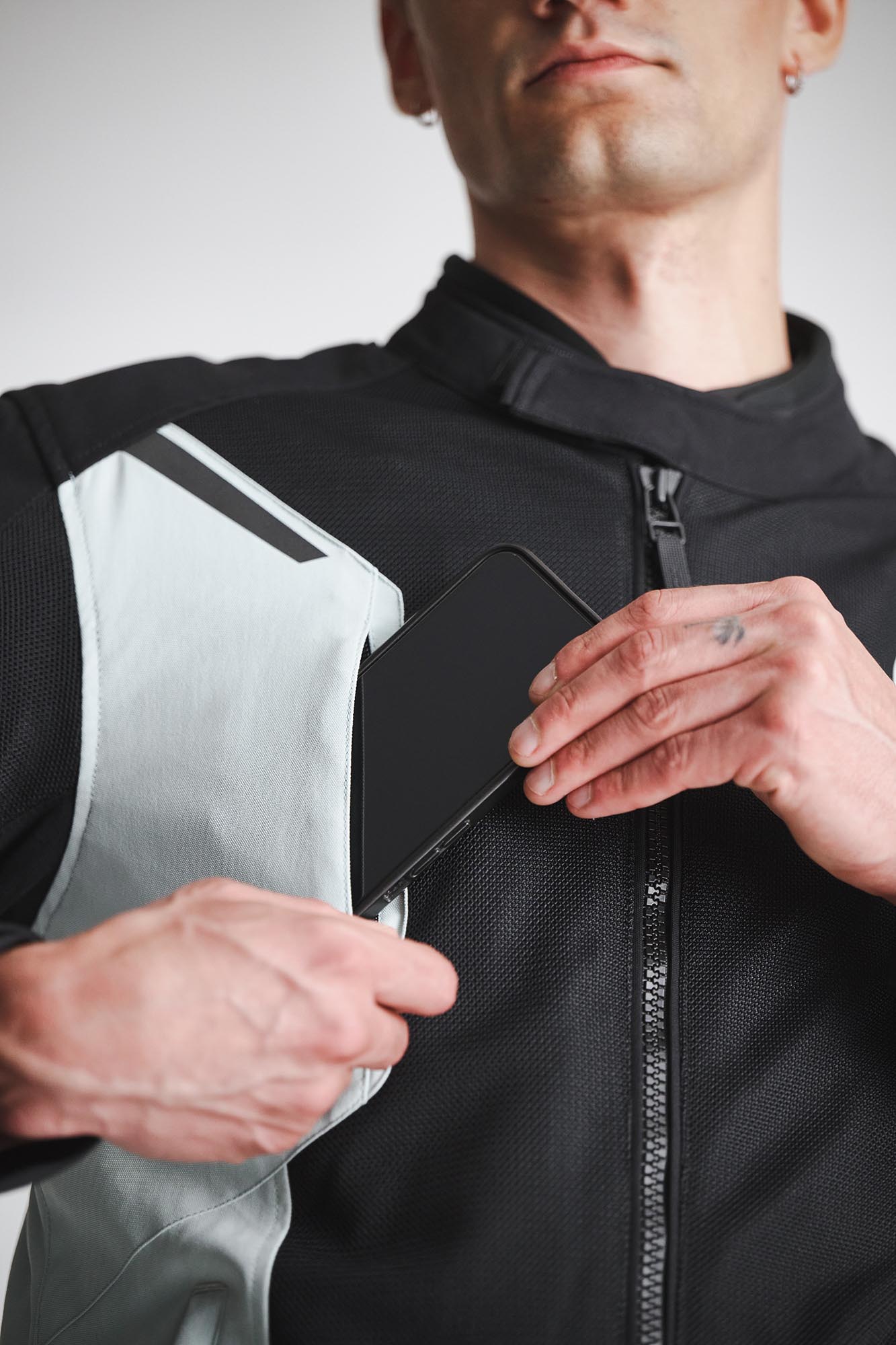 Side view of Modeka Khao Air II waterproof Motorcycle Textile Jacket