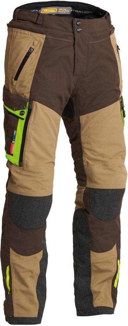 Lindstrands Sunne waterproof Motorcycle Textile Pants brown/sand 52 L32 Figure 1