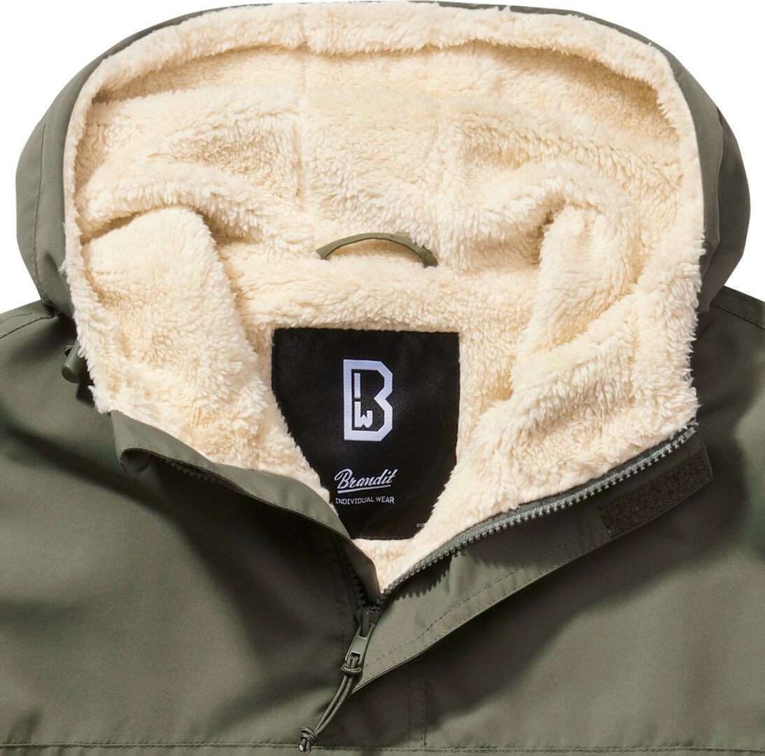 Brandit Windbreaker Sherpa Jacket olive M Figure 3