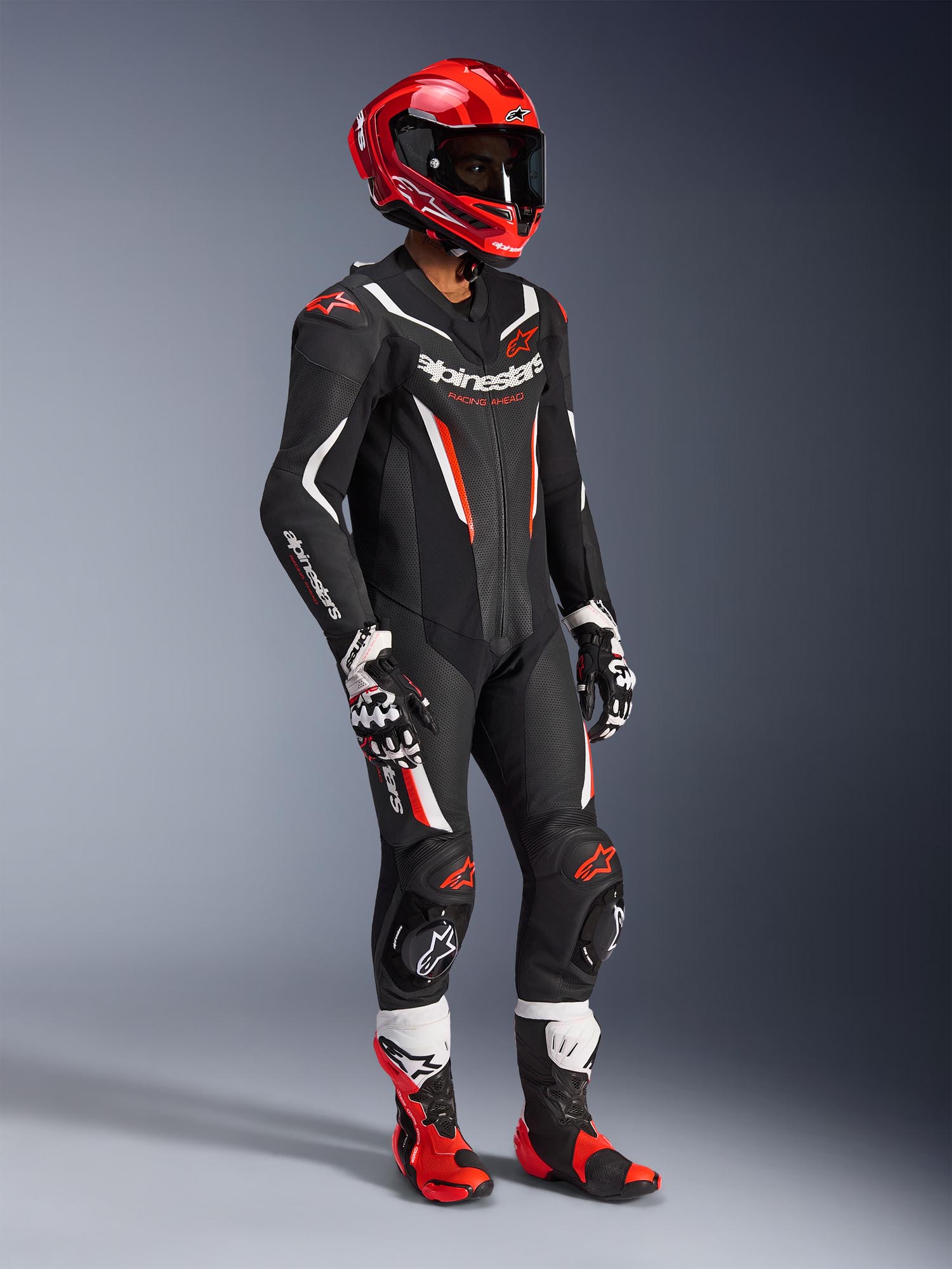 Side view of Alpinestars GP Force V2 1-Piece Motorcycle Leather Suit