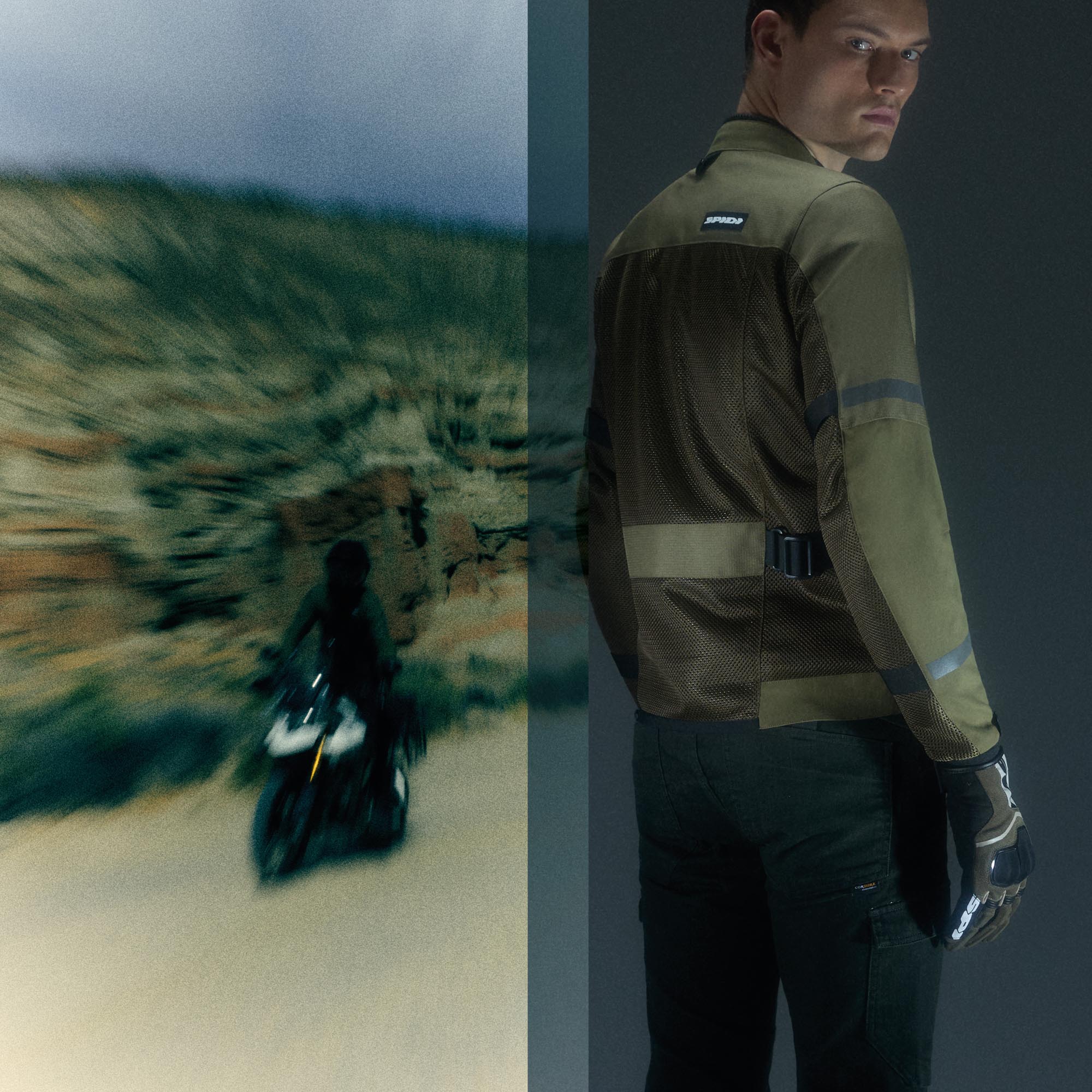 Spidi Tech Armor 2 Veste textile moto Vert militaire M Figure 6
