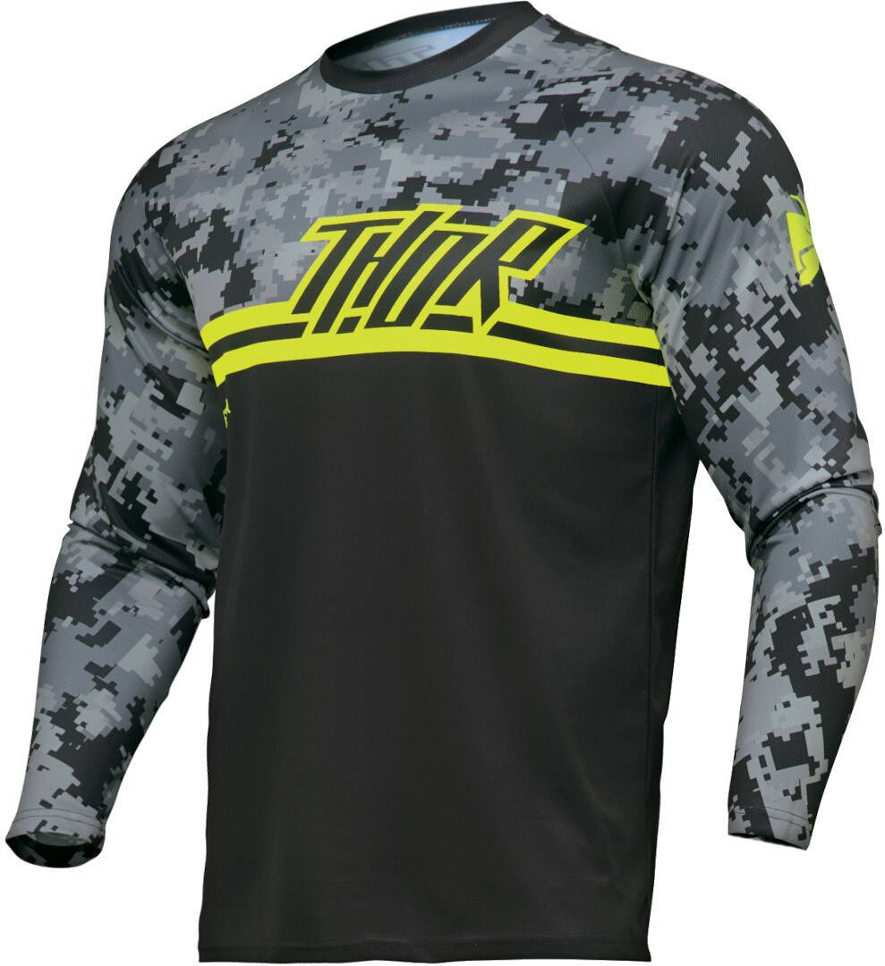 Thor Sector Digi Camo Motocross trøje sort/grå/gul L Figur 1
