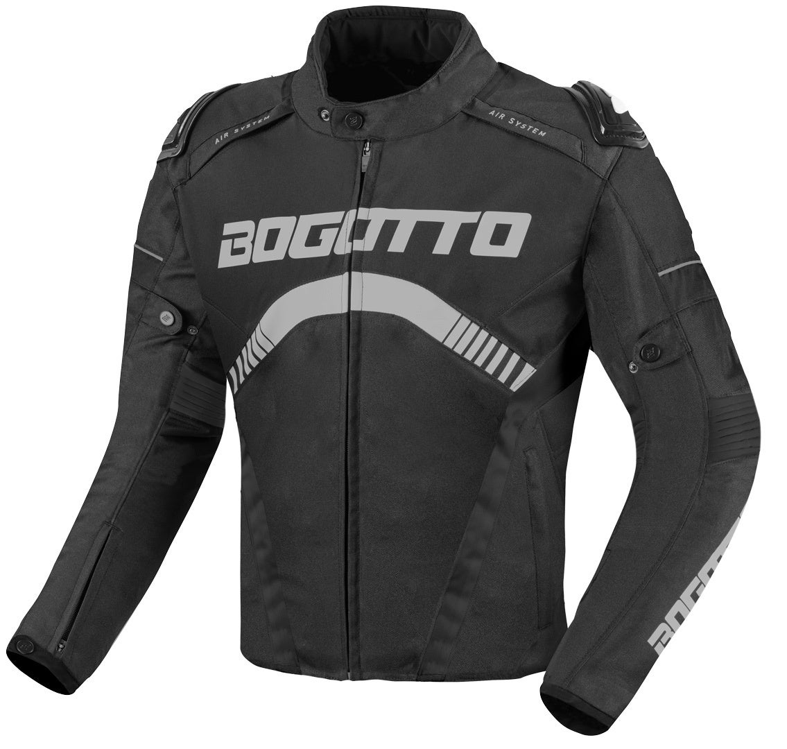 Bogotto Boomerang Waterproof Motorcycle Textile Jacket black/grey M Figure 1