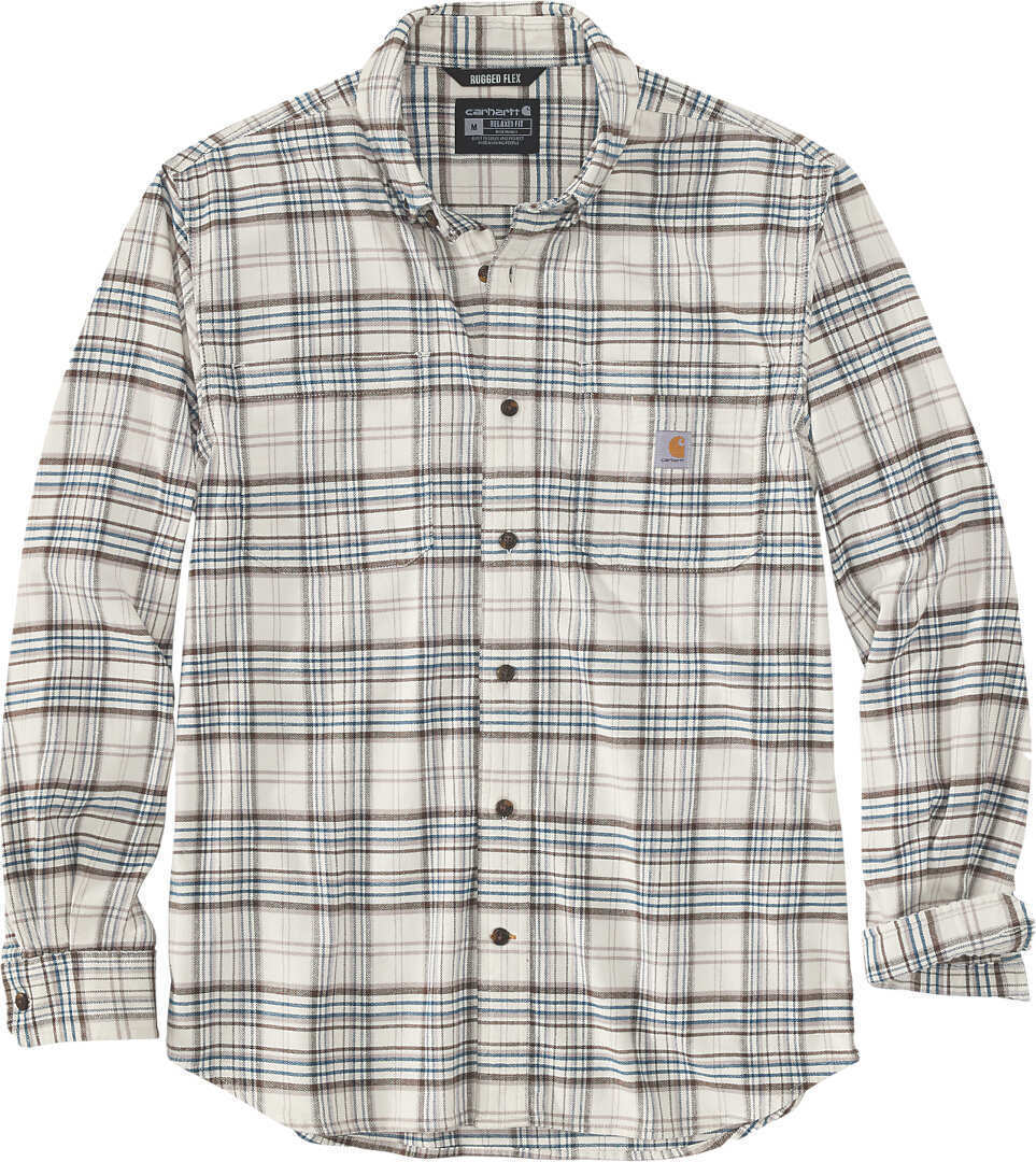 Carhartt Midweight Flannel Plaid Camicia Crema M Figura 1