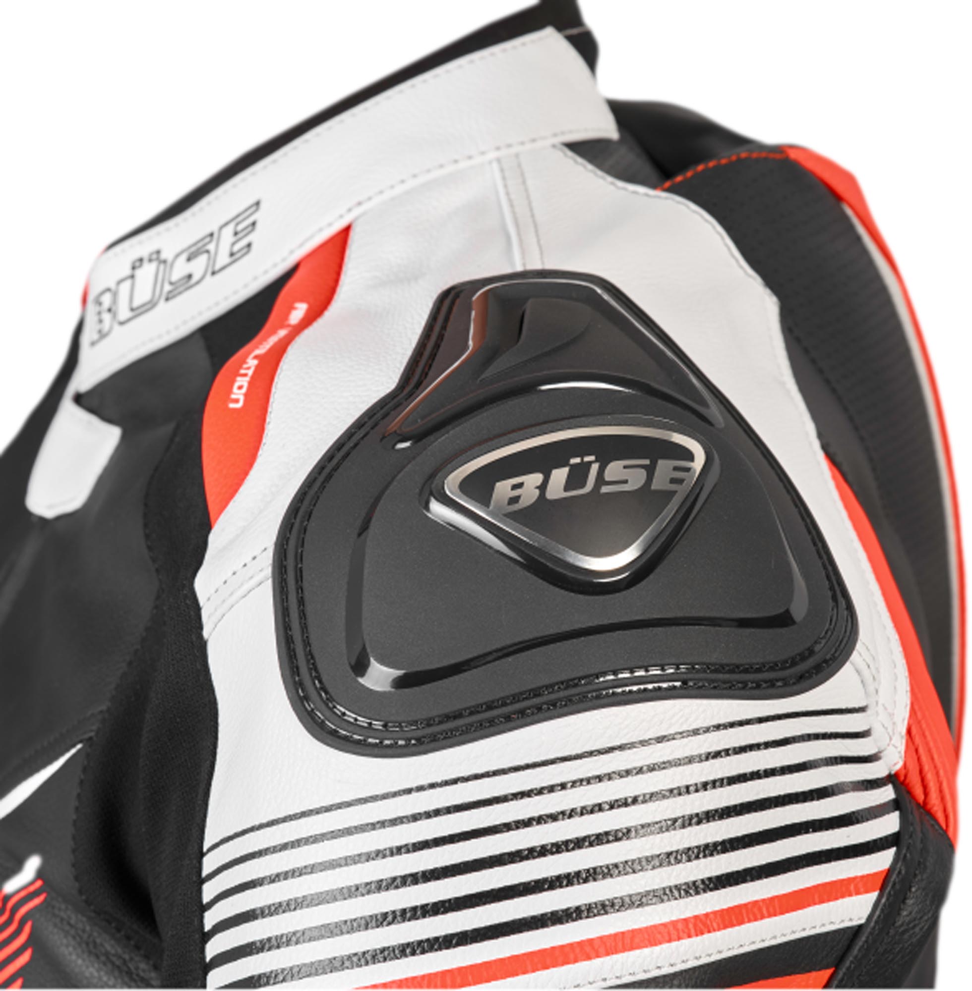 Büse Tormo Tuta in pelle da motociclista a due pezzi nero/rosso 60 Figura 2