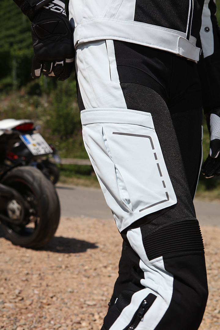 Modeka Khao Air Damer Motorcykel Tekstil Bukser Sort/lysegrå Short 21 Figur 5