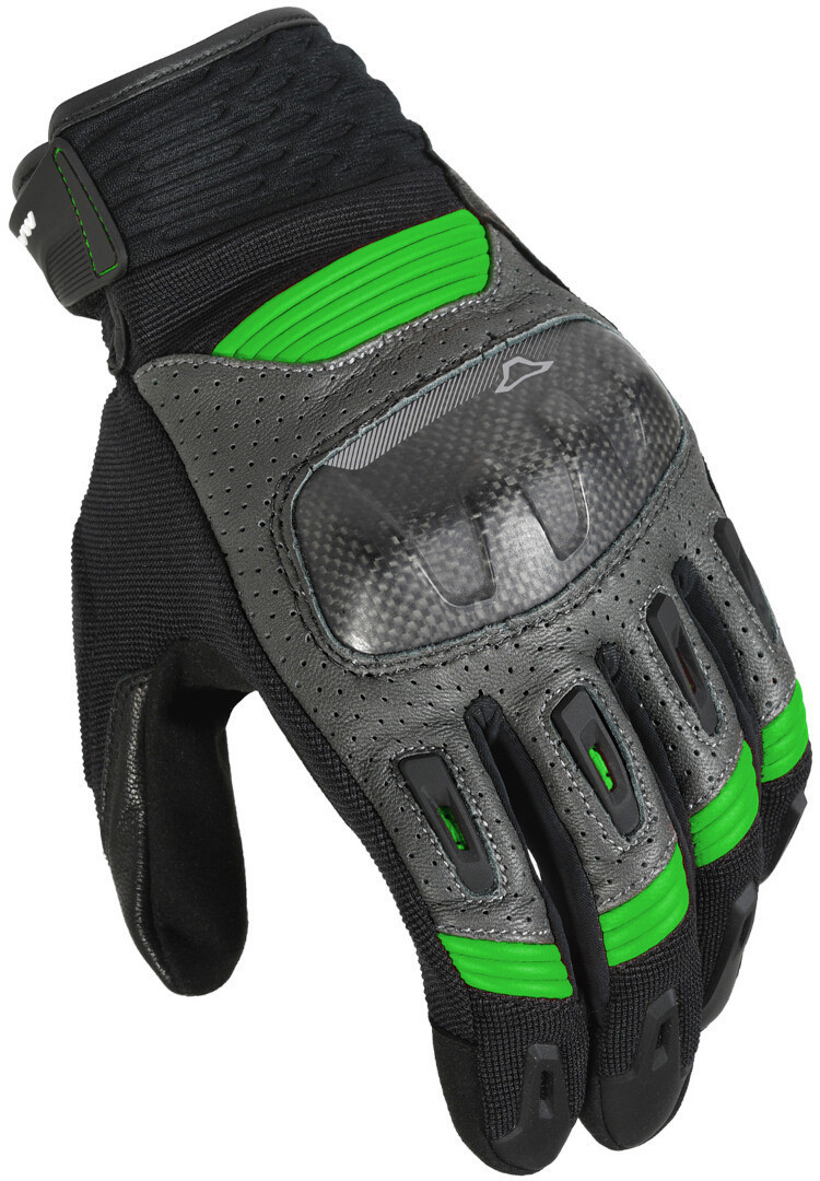 Macna Rime Gants de moto perforés noir/vert M Figure 1